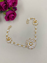 Royal Look Delicate Jadau Kundan Sheeshphool Hairband Cum Choker For Women Matha Patti